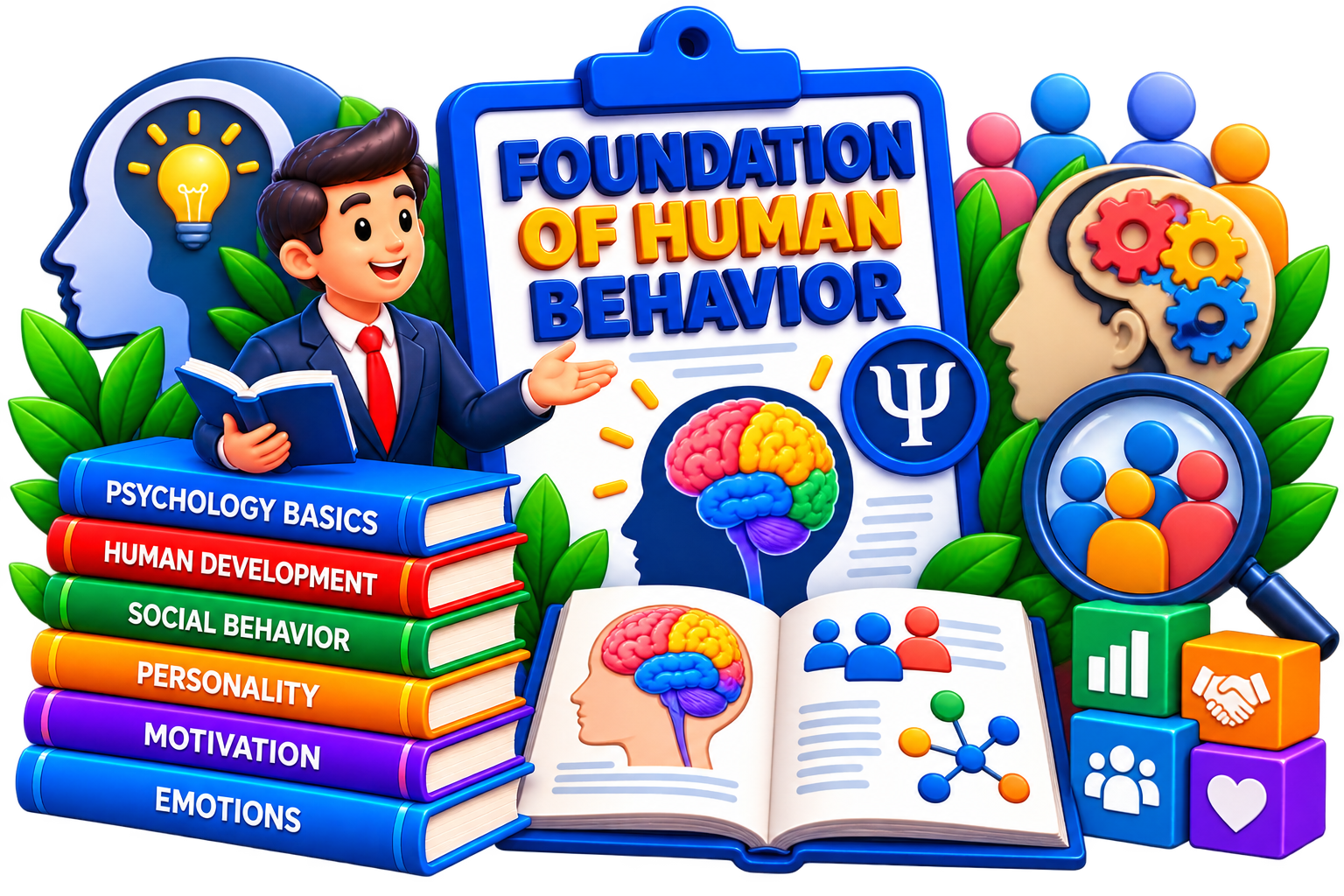 Foundation of Human Behavior illustration for BA DAVV notes