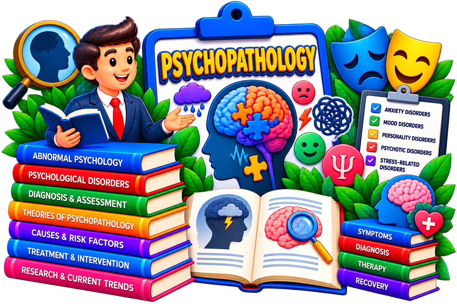 Psychopathology illustration for BA DAVV notes