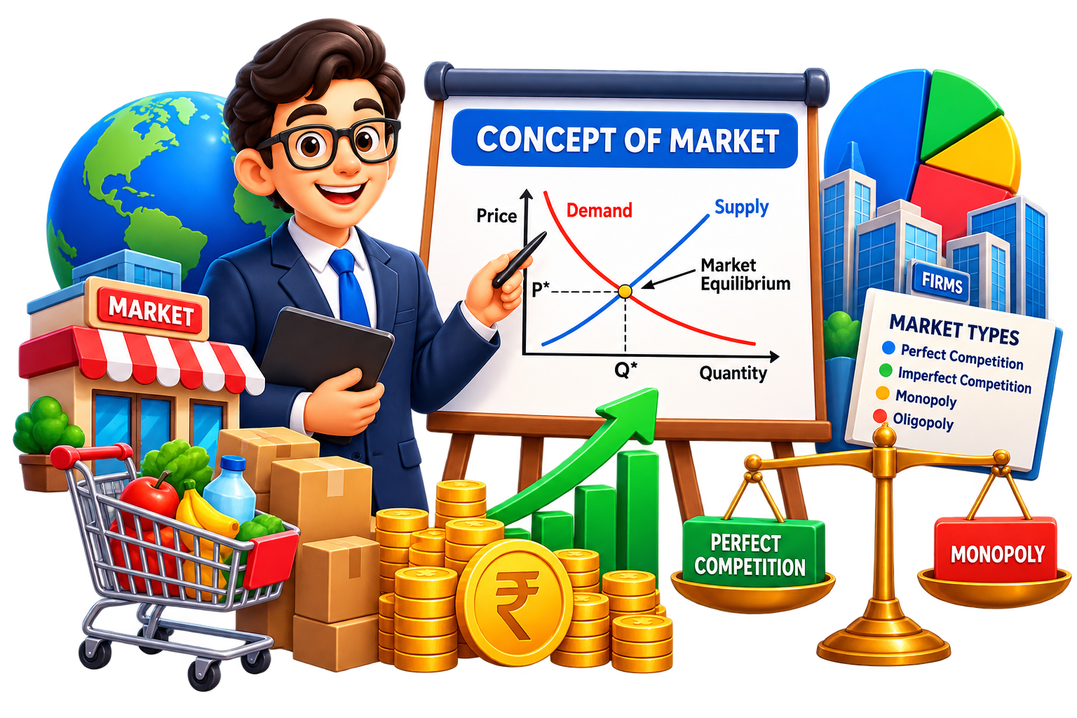 Concept of Market unit icon