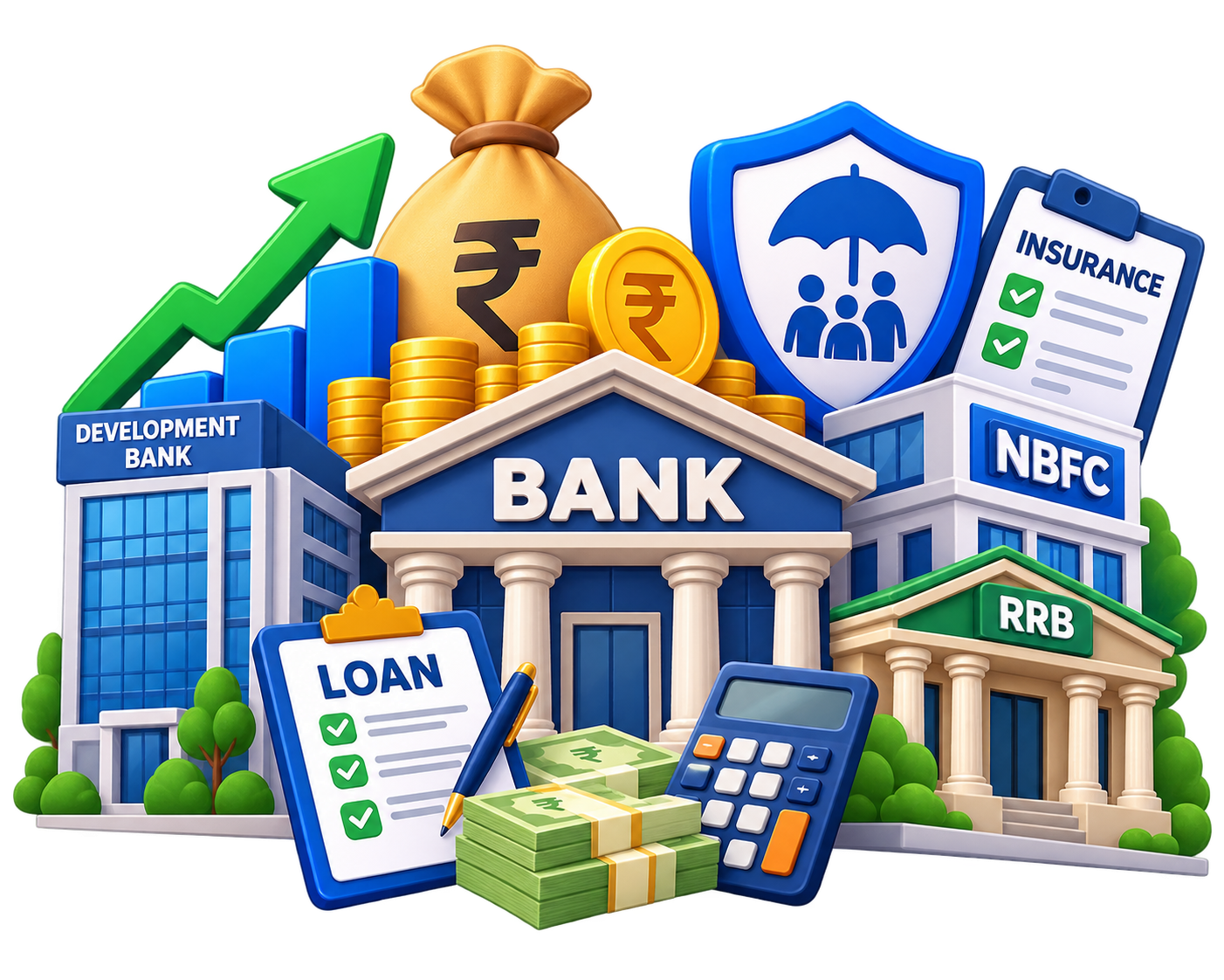 Development Banks, NBFCs, RRBs and Insurance unit icon