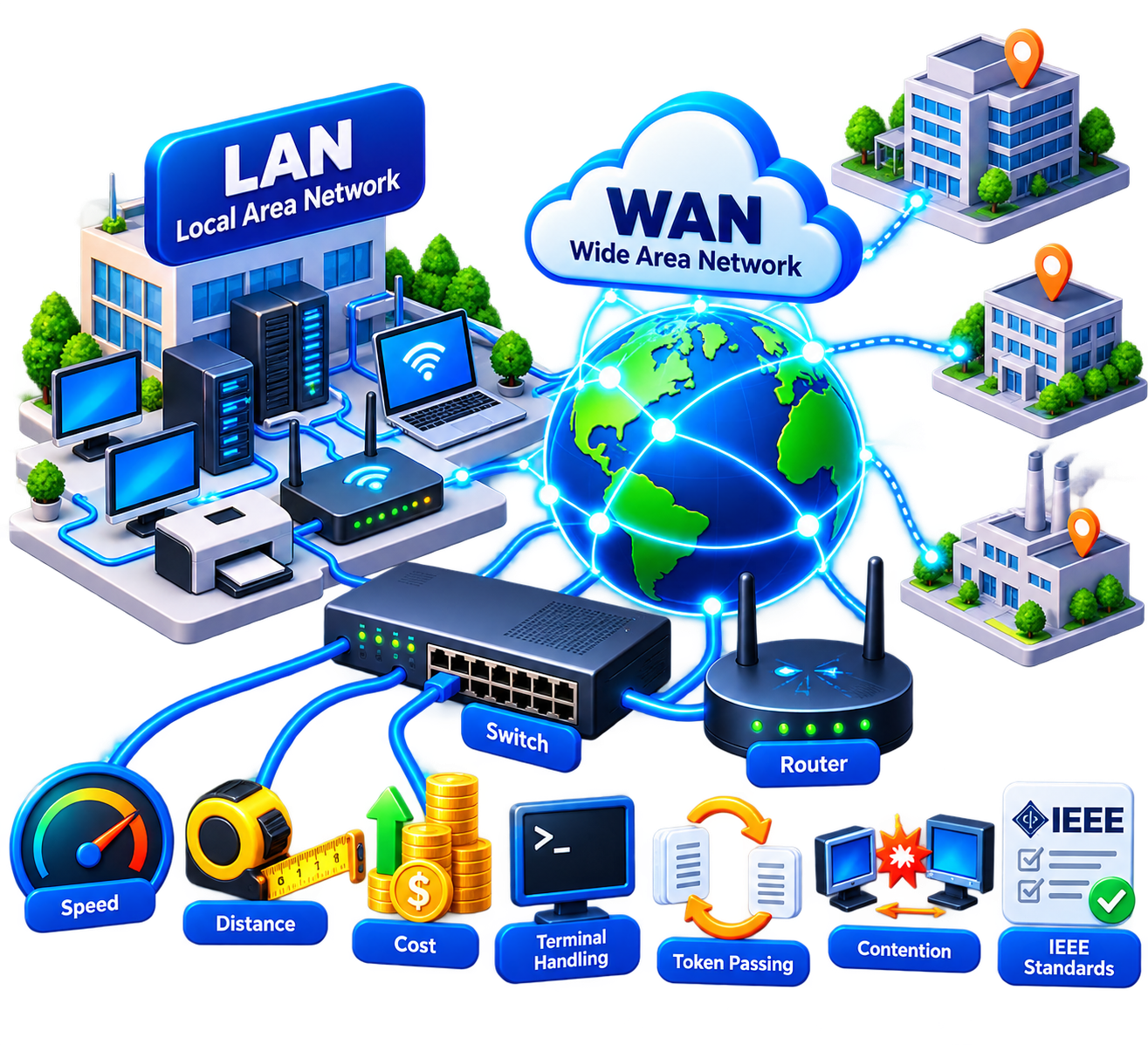 LAN, WAN and IEEE Standards unit icon