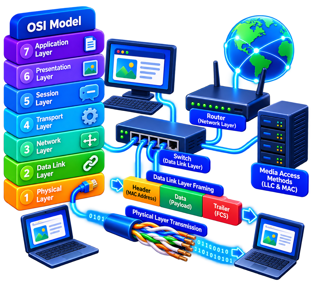 OSI Model and Data Link Layer unit icon