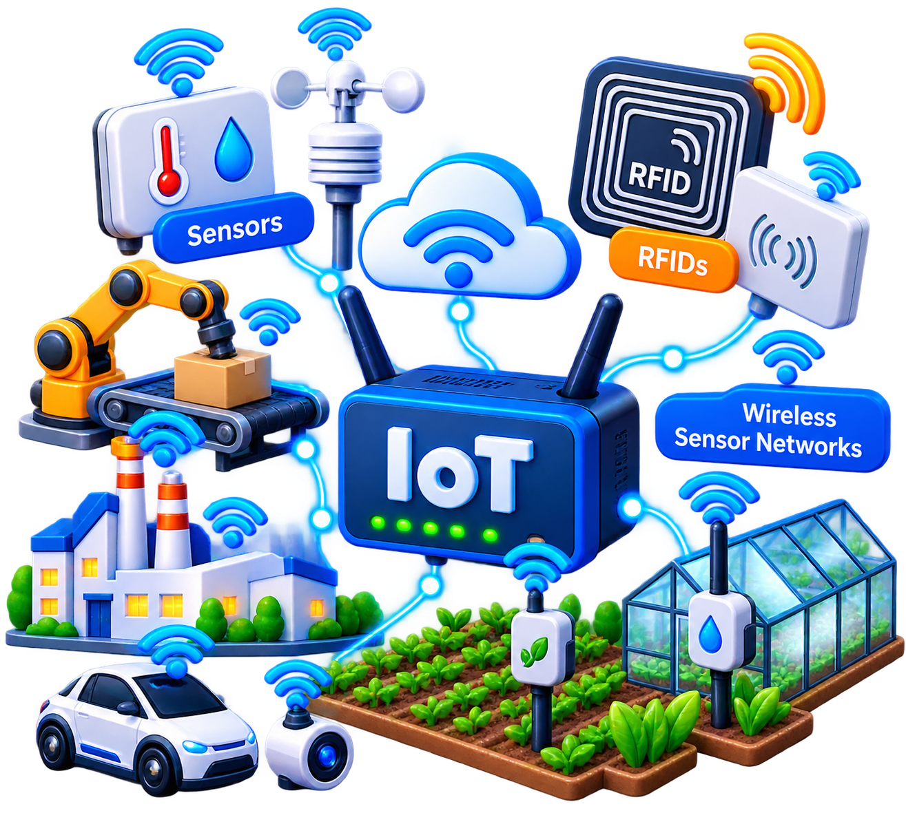 Sensors, RFIDs and Wireless Sensor Networks unit icon