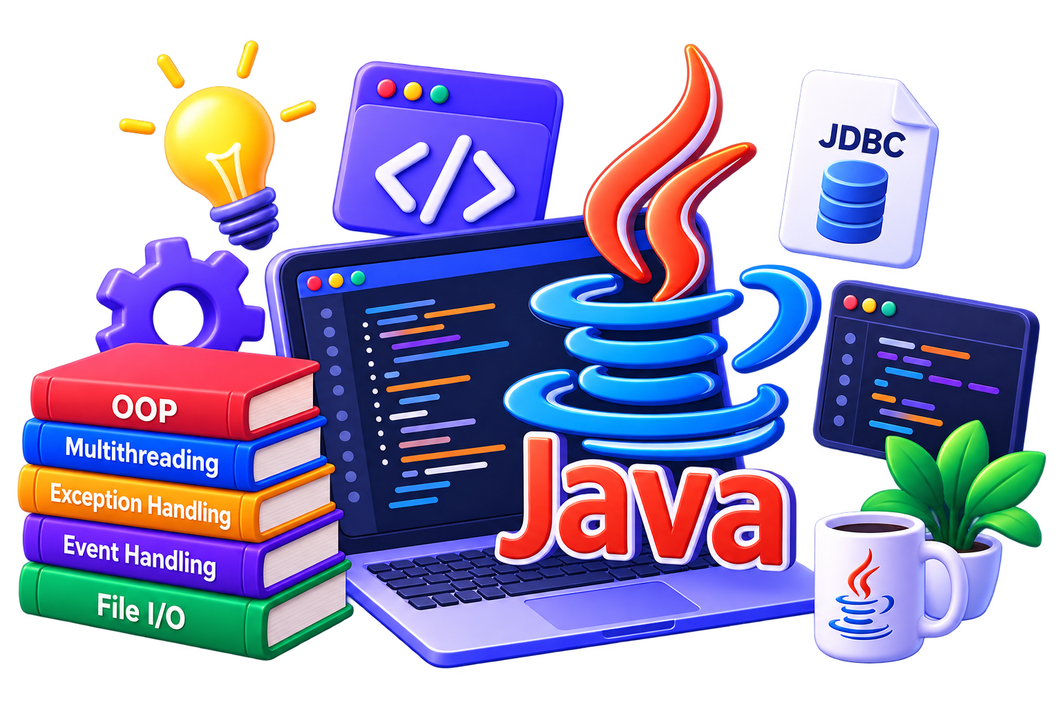 Java Programming illustration for BCA DAVV notes