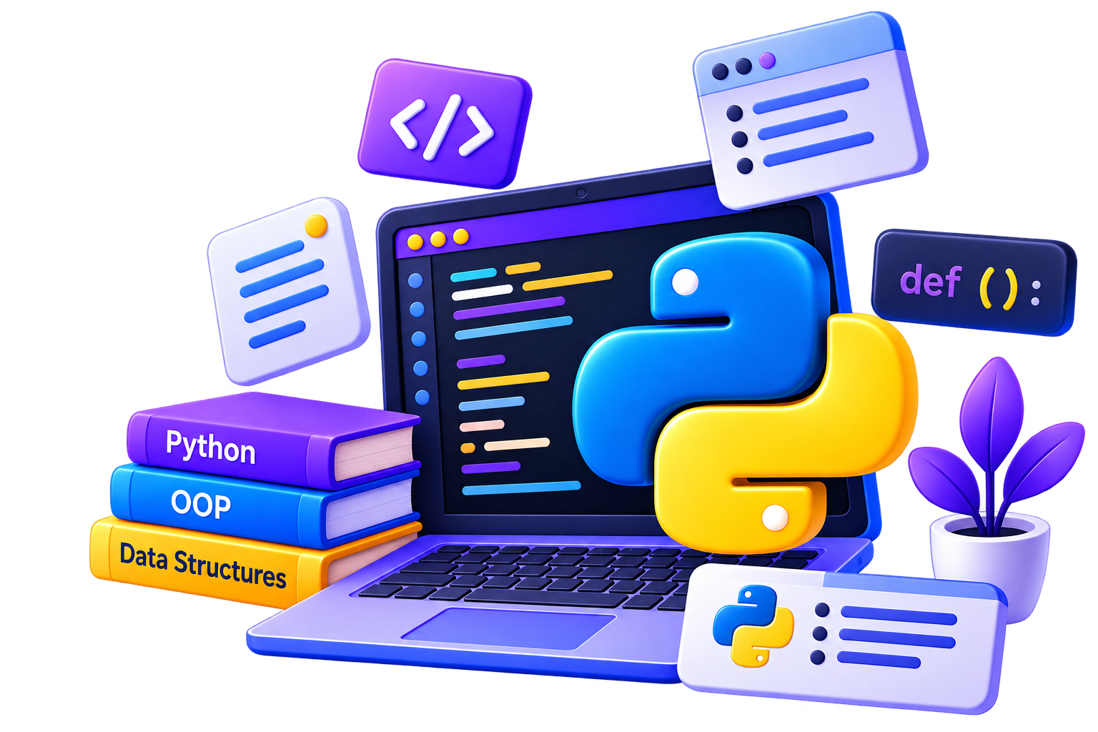 Python Programming illustration for BCA DAVV notes