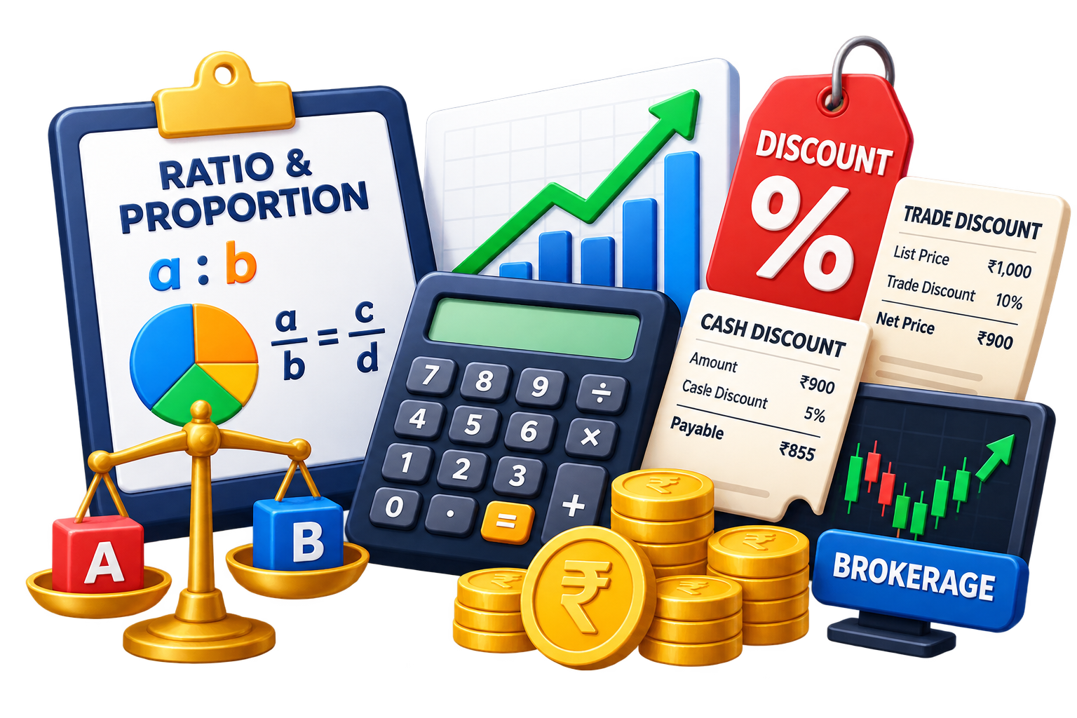 Ratio, Proportion, Discount and Brokerage unit icon