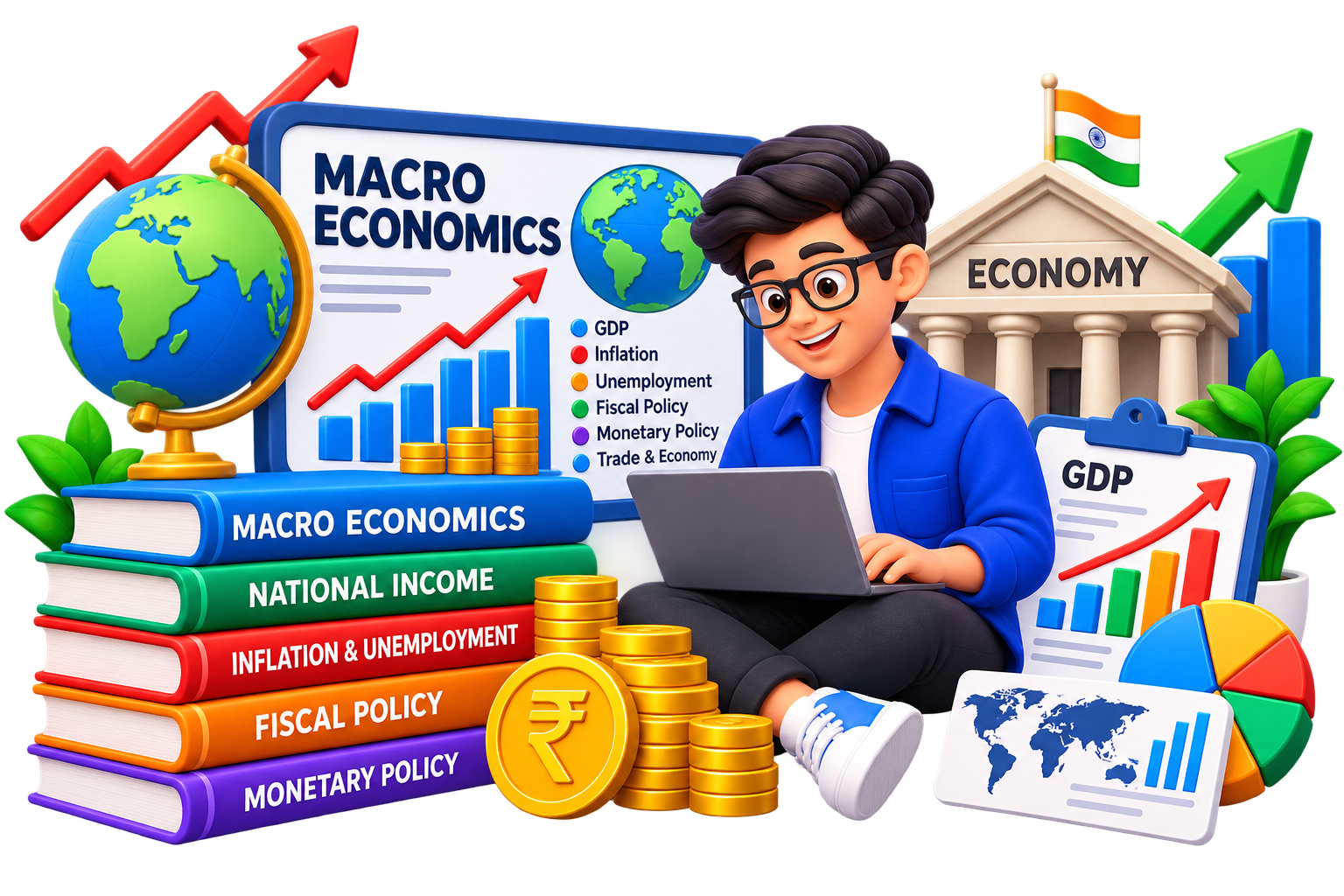 Macro Economics illustration for B.Com DAVV notes