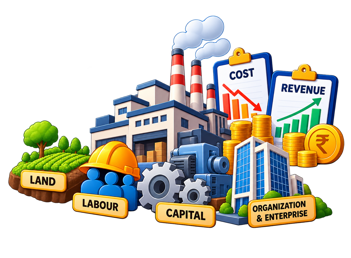 Factors of Production and Cost and Revenue Analysis unit icon